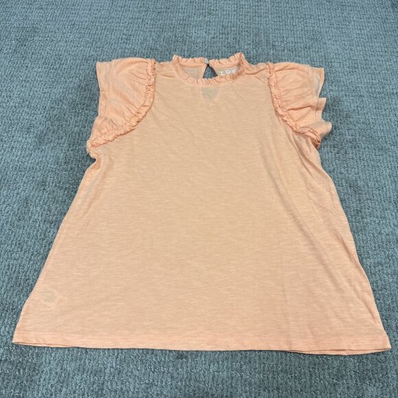 Loft Blouse Orange Cap Sleeve Women’s Size Small - Picture 3 of 11